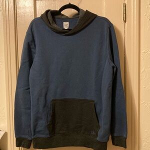 Gap Hoodie Large Kangaroo Pocket Blue and Black